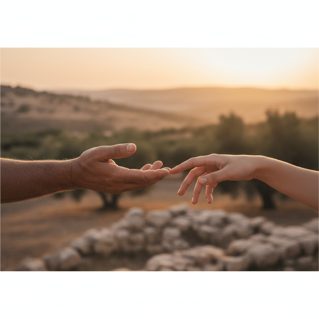 ידיים של אנשים הנשלחות זו לזו כמסר תמיכה ועזרה הדדית